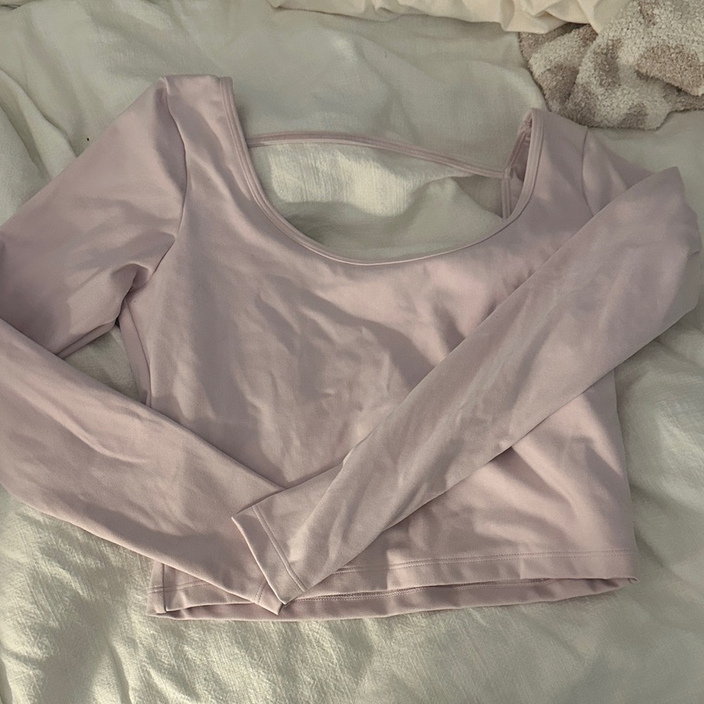 Gilly Hicks Light Purple Long Sleeve Crop Top